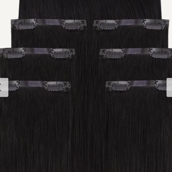 Irresistible Me- Invisible Clip-in Hair Extensions- Natural Black-Never worn main image 4